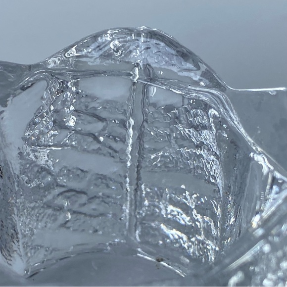 Orrefors Sweden Crystal Tri-Leaf Votive Candle Holder  2.25” T X 3.25” Nature - Picture 16 of 16